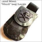  подарок подарок...andMeat. and mi-to натуральная кожа милитари мобильный iphone кейс Skull & Cross bo-n сумка Large 