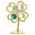 【送料無料】【おまけ付】四つ葉のクローバー 置物 3 ギフト 誕生日プレゼント 贈り物 女性 男性 友達 お守り 開運グッズ 高級 クリスタル