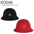 コダック バケットハット KODAK メンズ レディース LOGO BUCKET HAT ロゴ バケット ハット BLACK ブラック RED レッド K0343LCP62BLK/RED ウェア