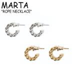マルタ ピアス MARTA メンズ レディース ROPE EARRINGS ロープイヤリング SILVER シルバー GOLD ゴールド 韓国アクセサリー 553619/20 ACC
