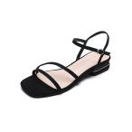  сандалии женский квадратное tu лодыжка ремешок Flat low каблук casual ....... видно офис ходить на работу ....