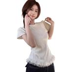 Tシャツレディース半袖トップス裾レ...