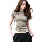 Tシャツレディース半袖シャーリング...