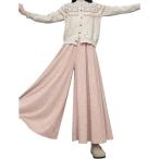 ワイドパンツレディースニットパンツ...