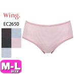 ショッピングWING ワコール wacoal ウイング Wing EC2650 ショーツ ハイレッグ ノーマル スタンダード 綿混 伸縮 吸放湿 ボーダー柄 はきこみ丈ふつう MLサイズ メール便発送可