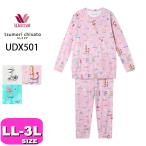 ワコール wacoal ツモリチサト tsumori chisato ツモリチサトスリープ UDX501 女性用 パジャマ セットアップ 長袖 長ズボン かぶりタイプ LL 3Lサイズ PW