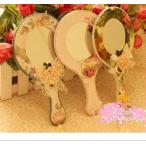 ミラー ローズミニハンディミラーピンク 花柄鏡ハンディミラー 花柄ハンディミラー