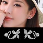 Yahoo! Yahoo!ショッピング(ヤフー ショッピング)ピアス 金属アレルギー対応 つけっぱなし 18k アレルギー対応 レディース シルバー925 スタッド 花 フラワー イヤークリップ