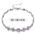Yahoo! Yahoo!ショッピング(ヤフー ショッピング)ブレスレット レディース ハートキュービックジルコニア 綺麗 CZダイヤモンド 純銀製 チェーン シルバー925 アレルギー 送料無料