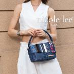 2025新作 数量限定 NICOLE LEE ニコールリー JS17044 パッチフラワーフラップバッグ 2WAY ハンドバッグ デニム スパンコール ミニバッグ 刺繍ショルダー