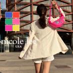 数量限定 NICOLE LEE ニコールリー N17231 カラーパッチ クロワッサンバッグ ハンドバッグ ミニバッグ 小さめ ショルダーバッグ ナイロンバッグ