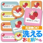 お名前シール 布用 おなまえシール ノンアイロン 名前シール 布 シール タグ 防水 耐水 小学校 入園 ネームシール ラベル ストロベリー いちご