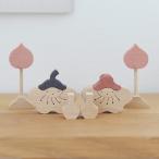 ショッピング桃 小黒三郎 桃の花びな（小）／クマ揚げ金太（小）／五月人形 お雛様 コンパクト 木製 節句 男の子 桃の節句 飾り ミニサイズ