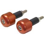 モトベース（MOTO BASE）ハンドルパーツ 汎用アルミバーエンド MBBED-04（オレンジ/内径：φ14〜19mm用）