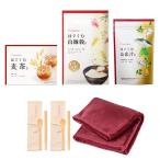 【カトラリーセット+ブランケット付き】オムテック はぐくむ白雑穀+はぐくむ麦茶+はぐくむお出汁 セット
