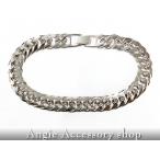 a W8面 21.5cm 10mm 喜平 極太 ブレスレット キヘイ  本ロジウムコート メンズ アクセサリー