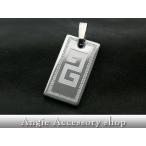 a ステンレス ネックレス　DOGTAG ペンダント トライバル　50cmチェーン付