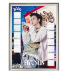 ショッピング韓流 ヒョンジン StrayKids ストレイキッズ スキズ 2026 A4 フォトフレーム付き 壁掛け カレンダー 韓流 グッズ fx164-11
