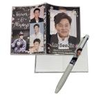 イソジン ビニールカバーノート 手帳 A6サイズ ３色 ボールペン 韓流 グッズ fy007-1b