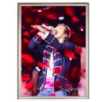 G-DRAGON ジードラゴン BIGBANG ビッグバン フォトプレート 額入り 写真 A4サイズ 韓流 グッズ hp094-1-6