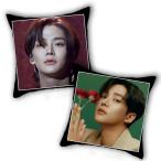 ショッピング韓流 【中綿無し】ロウン クッション カバー 布製 両面 韓流 アイドル グッズ 韓国　雑貨 nad116-8