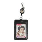 コンユ 写真入り リール付き パスケース ICカードケース 伸びる 伸縮 韓流 グッズ nc010-2