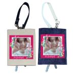 イジュニョク 布製 キーケース キーホルダー 伸びる リール付き 伸縮 韓流 グッズ nn048-3