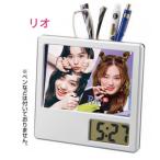 リオ NiziU ニジュー 写真入り ペン立て付き 置き時計 時計 フォトフレーム 韓流 グッズ ph003-4