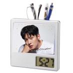 チチャンウク 写真入り ペン立て付き 置き時計 時計 フォトフレーム 韓流 グッズ ph022-17