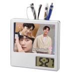 ナイヌ  写真入り ペン立て付き 置き時計 時計 フォトフレーム 韓流 グッズ ph086-1