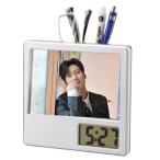 ナイヌ  写真入り ペン立て付き 置き時計 時計 フォトフレーム 韓流 グッズ ph086-5