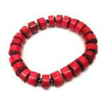 Yahoo! Yahoo!ショッピング(ヤフー ショッピング)★ゆうパケット送料無料★アジアン ビーズのブレスレット 赤系　ブレスレッド　ゆうパケ対応 おしゃれな ブレスレッド アンクレット アジアン雑貨　