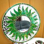  орнамент шероховатость mo The ik зеркало зеркало S D.30cm круглый зеленый точка солнце круг . зеркало Asian смешанные товары шероховатость смешанные товары Thai стильный Asian интерьер 