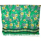  парео .. мульти- Cross цветочный принт гибискус leaf зеленый стильный парео этнический интерьер Asian шероховатость Thai смешанные товары купальный костюм диван покрытие ковер 