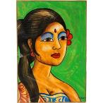 【アウトレット】バリアート絵画ポストカード縦現代バリアートバリの女性 アジアン雑貨バリ雑貨タイ雑貨スパエステ用品