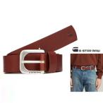 G-STAR RAW(ジースターロウ) Small Zed Belt デザイン バックル レザーベルト Color：dark cognac/antic silver(ブラウン)