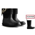 HUNTER( Hunter ) женский W ORIGINAL ROLL TOP PLAY LO BOOTS roll верх Logo ботинки Color:BLACK( черный )