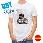  рыбалка футболка короткий рукав LOVE FISH! рыба искусственная приманка мужской женский симпатичный dry скорость .. пот полиэстер футболка одежда 