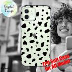 iPhone12 スマホケース TPU ストラップ 透明 クリアケース アイフォン トゥエルブ ダルメシアン柄