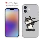  смартфон кейс мягкий чехол TPU wakat. собака. iya.-_ чёрный . животное симпатичный собака собака iPhone17 Pro Max iPhone Air iPhone16e Xperia Galaxy AQUOS Pixel