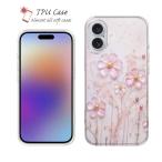  мягкий чехол цветочный принт смартфон кейс TPU пластик цветок розовый No2 красочный цветок iPhone17 Pro Max iPhone Air iPhone16e Xperia Galaxy AQUOS Pixel