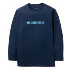 シマノ (Shimano) SH-022Z ネイビー XLサイズ ドライロゴTシャツ ロングスリーブ