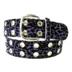 40ミリ パープルパンサー スタッズベルト ダブルアイレット 日本製 フルサイズ対応