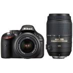 NIKON（ニコン）D5200 ダブルズームキット（18-55mm, 55-300mm）ブラック