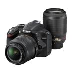 NIKON（ニコン）D3200 200mmダブルズームキット（18-55mm, 55-200mm）ブラック