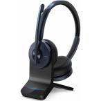 Anker PowerConf H700（ワイヤレスヘッドセット Bluetooth 5.0）充電スタンド付属【パソコン用 / Web会議 / 通話ノイズリダクション / マイク搭載】