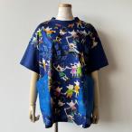 【20%OFF SALE】アルベロベロ(Alberobello)オレボレブラぶたさん手つなぎプリント チュニック(ブルー)【2025 SUMMER COLLECTION】送料無料