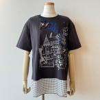 【30%OFF SALE】アルベロベロ(Alberobello)マリオネットプリントシリーズ ブローチ付き チュニック(グレー)【2025 SUMMER COLLECTION】送料無料