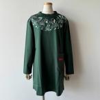 ショッピングSALE品 【20％OFF SALE】アルベロベロ(Alberobello)オレボレブラぶたさんプリント＆オーガンジーアップリケ チュニック（グリーン）【2025 AUTUMN COLLECTION】送料無料