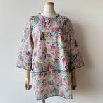【30％OFF SALE】アルベロベロ(Alberobello)オレボレブラぶたさん＆フラワープリント チュニック（モノトーン）【2025 AUTUMN COLLECTION】送料無料